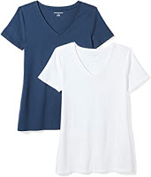Women's 2-Pack Classic-Fit Short-Sleeve V-Neck T-Shi